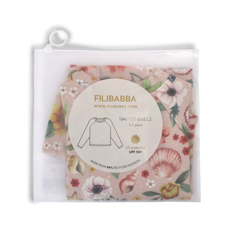 T-shirt anti-UV manches longues Nor 1-2 ans - Ocean Blossom Filibabba packaging