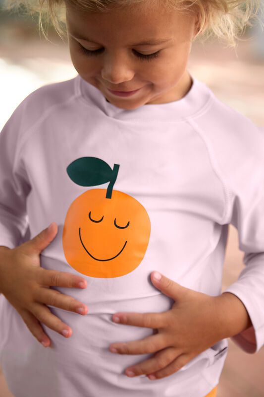 T-shirt anti-UV manches longues Orange Rose Pâle Lassig lifestyle