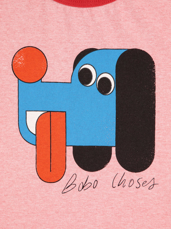 T-shirt Doggy Mate Rouge 6 mois Bobo Choses zoom 1