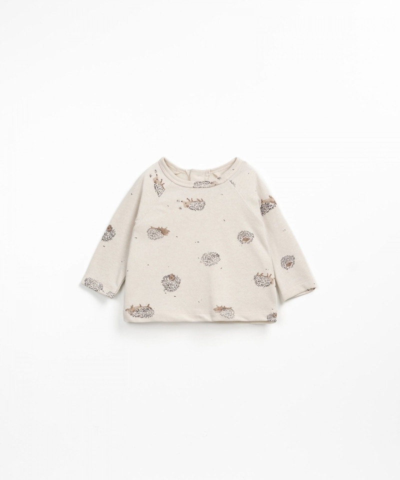 T-shirt manches longues Jersey imprimé hérissons So-So PLAY UP face