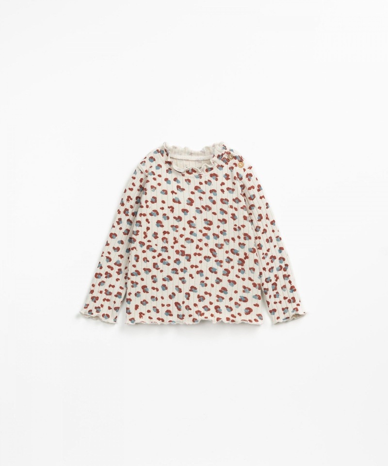 T-shirt manches longues RIB imprimé So-So PLAY UP face