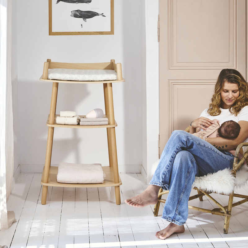 Table à langer en hêtre massif Pago Charlie Crane lifestyle 4