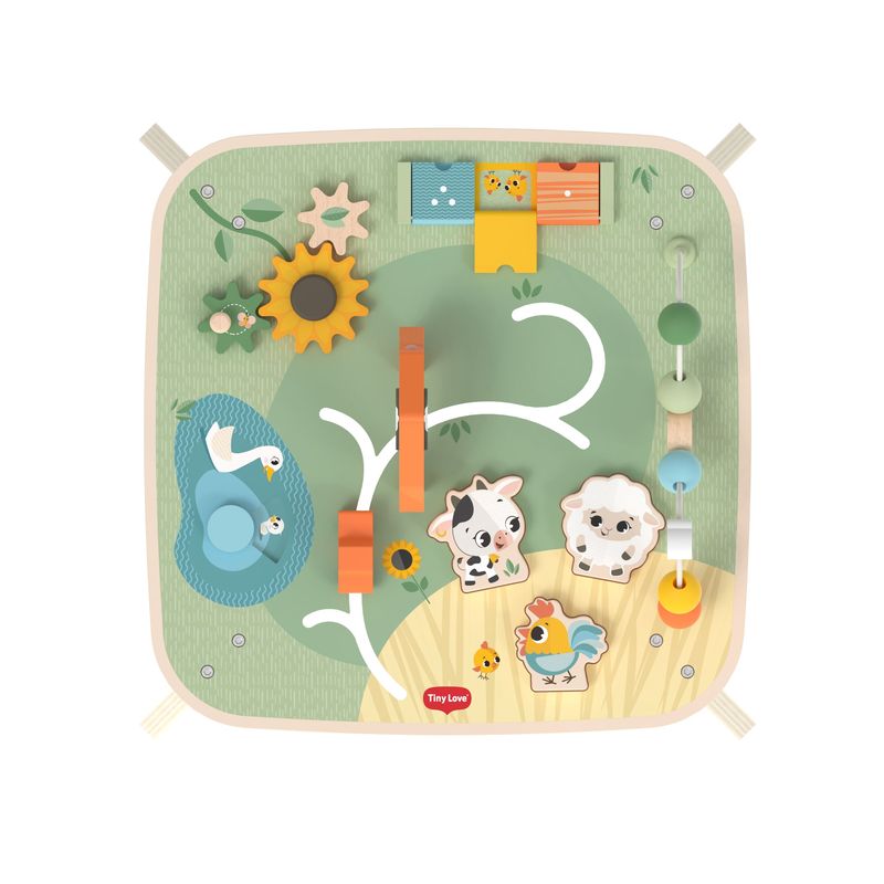 Table d'activités en bois Farmers Tiny Love vue du dessus