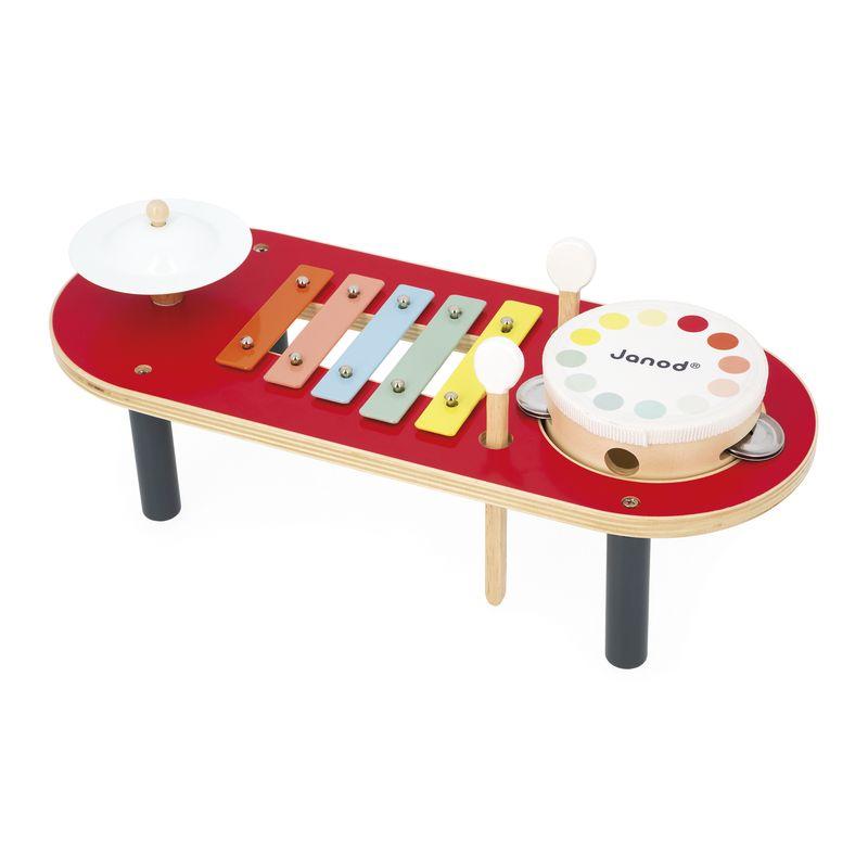 Table d'Activités Musicales Confetti JANOD éléments rangés