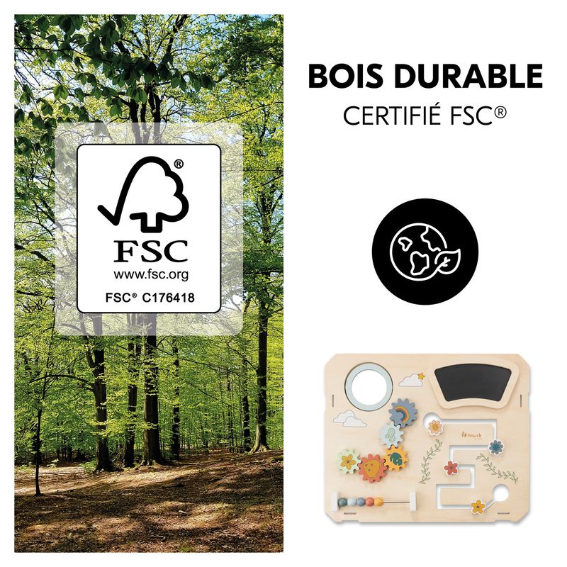 Tableau d'activité pour chaises hautes Hauck bois