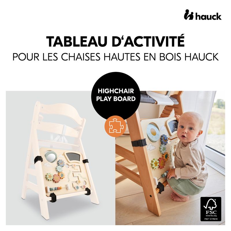 Tableau d'activité pour chaises hautes Hauck tablette sur chaise