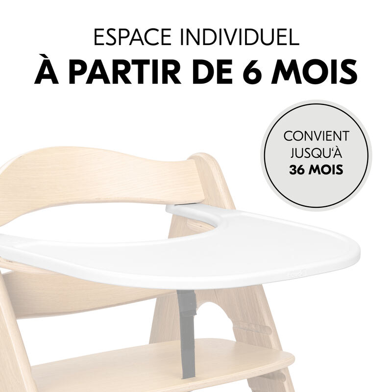Tablette chaise haute Arketa White Hauck individuel