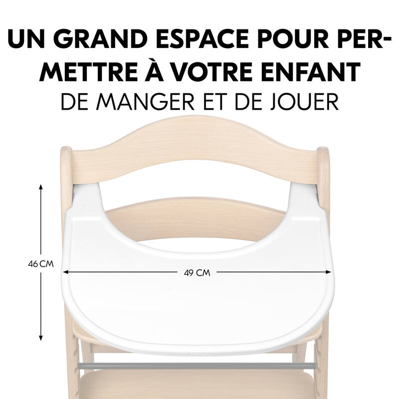 Tablette chaise haute Arketa White Hauck jouer