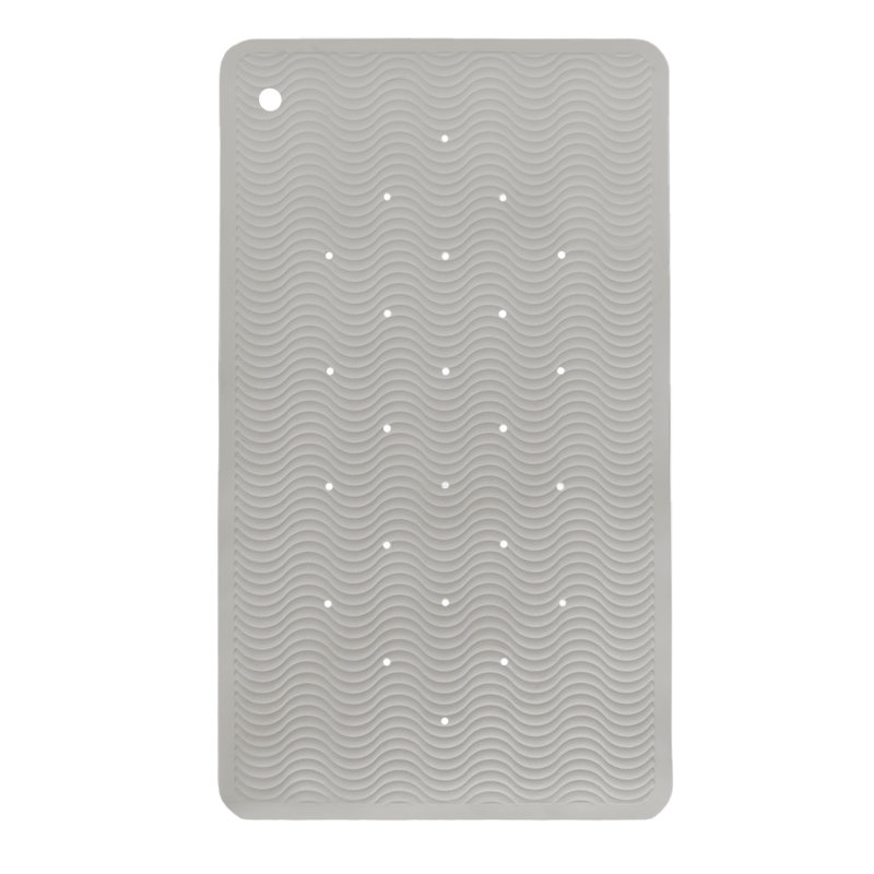 Tapis de Bain Wave Long Granite Hevea face