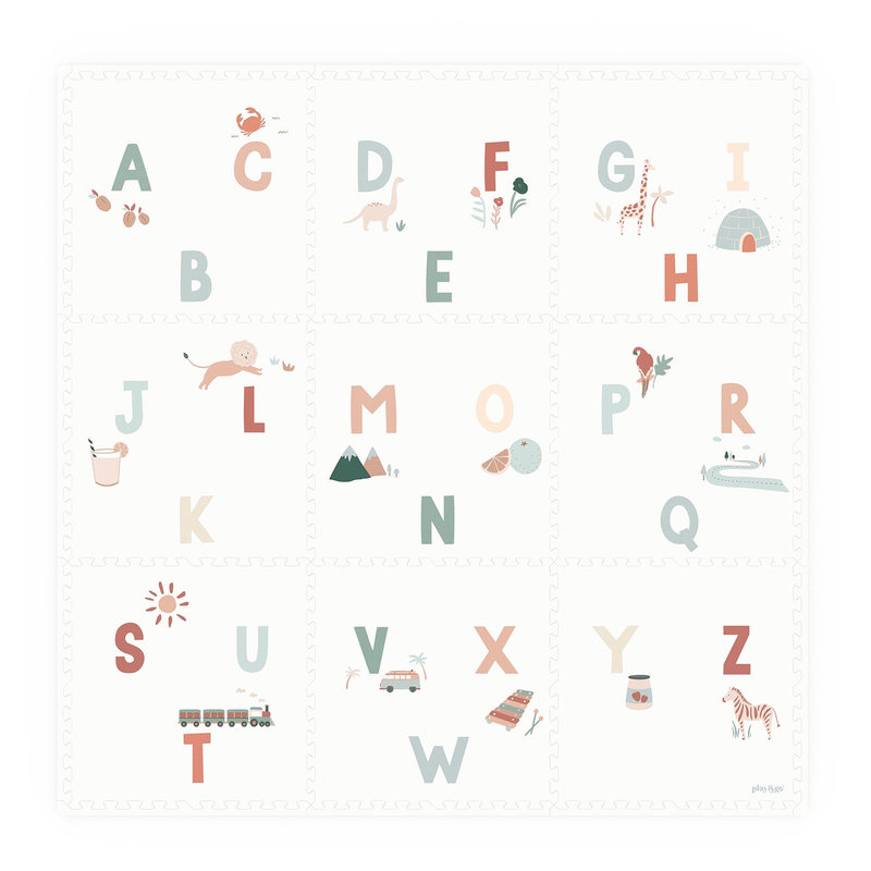 Tapis de jeu Puzzle Play & Go EEVAA 180 x 180 cm Play & Go Alphabet