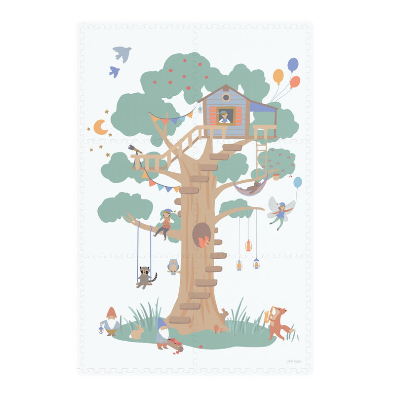 Tapis de jeu Puzzle Play & Go EEVAA 120 x 180 cm Play & Go Treehouse
