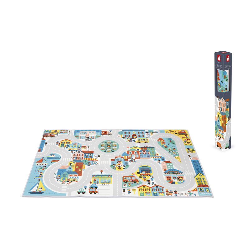 Tapis de jeu Ville Cross Roads Janod ensemble