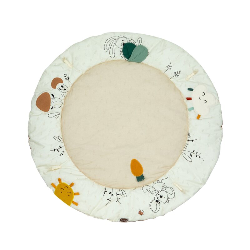 Tapis d'éveil avec arche en bois Luxe Gymini - Garden of Adventures Tiny love vue dessus tapis nue