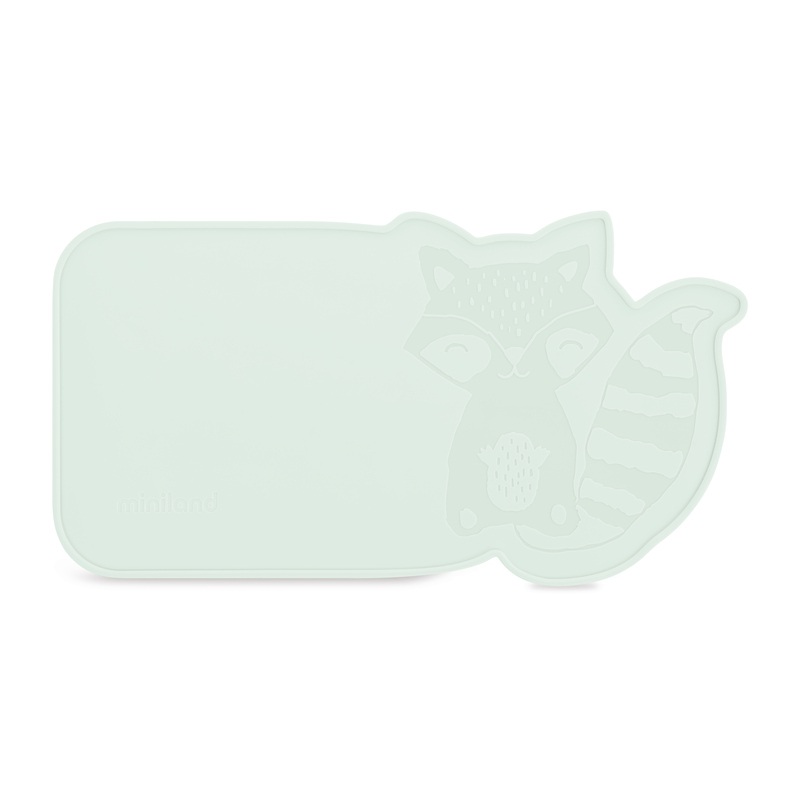 Tapis silicone antidérapant menthe Miniland produit face