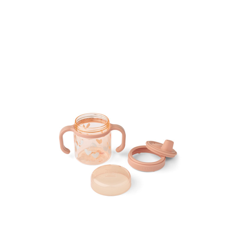 Tasse à bec en tritan Kylo Sweethearts / Pale tuscany Liewood ouverte