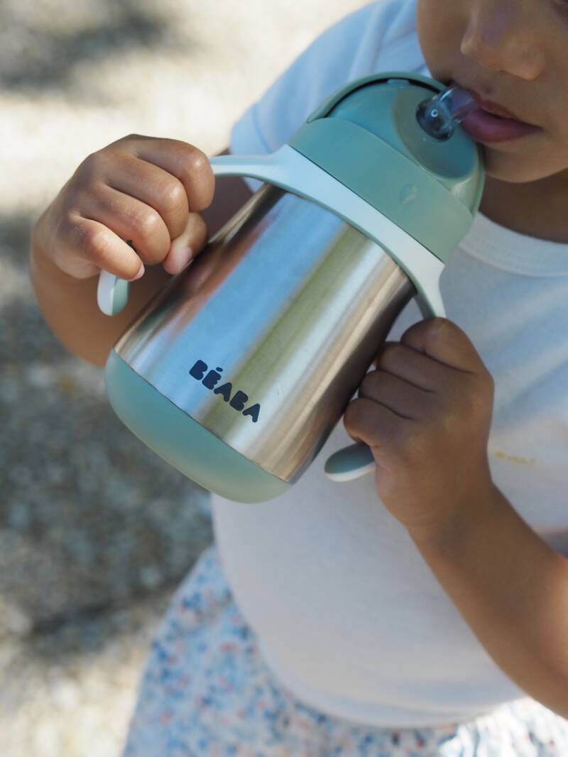 Tasse d'apprentissage avec paille inox 250 m Béaba - Bambinou