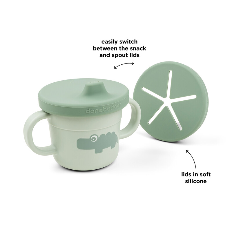 Tasse d'apprentissage & snack Foodie Croco Vert Done by Deer information