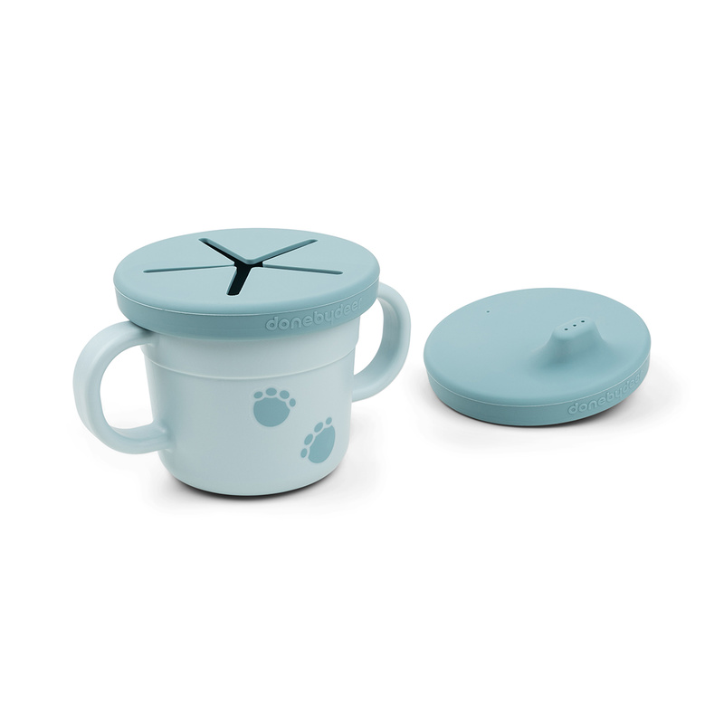 Tasse d'apprentissage & snack Foodie Elphee Bleu Done by Deer fente