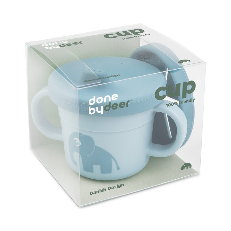 Tasse d'apprentissage & snack Foodie Elphee Bleu Done by Deer package