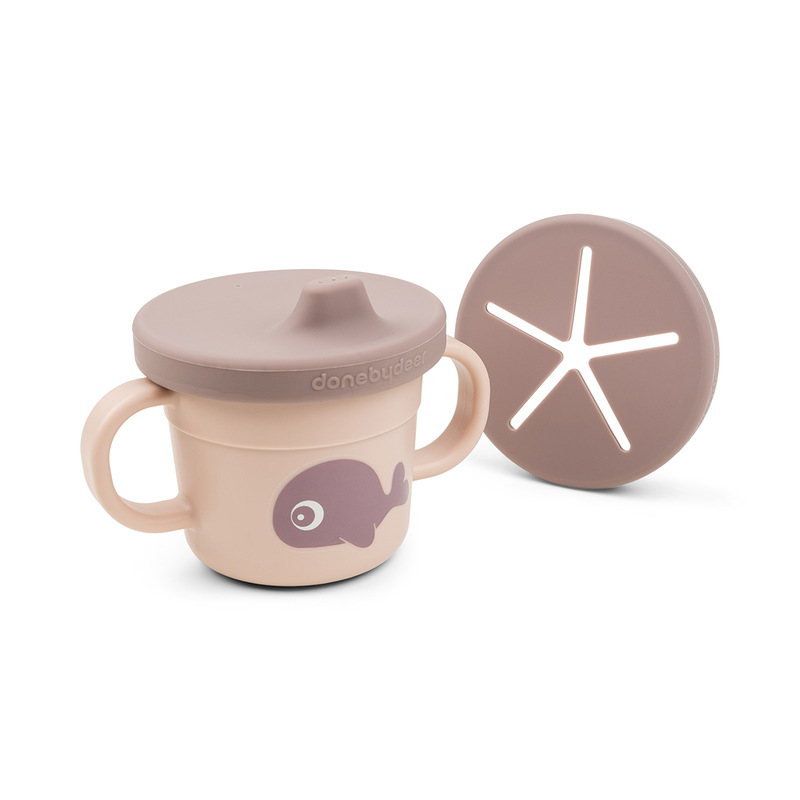 Tasse d'apprentissage & snack Foodie Wally Rose Done by Deer produit face
