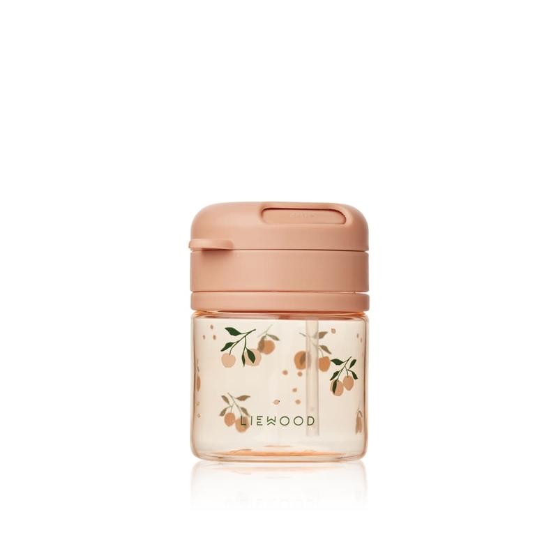 Tasse avec paille en tritan Pavia 280ml Peach / Sea shell Liewood face
