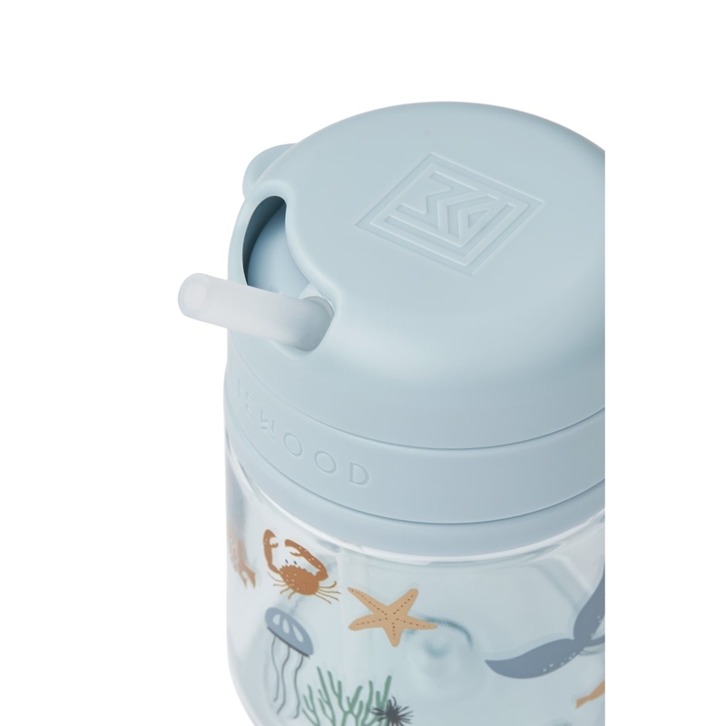 Tasse avec paille en tritan Pavia 280ml Sea creature / Sandy Liewood cote