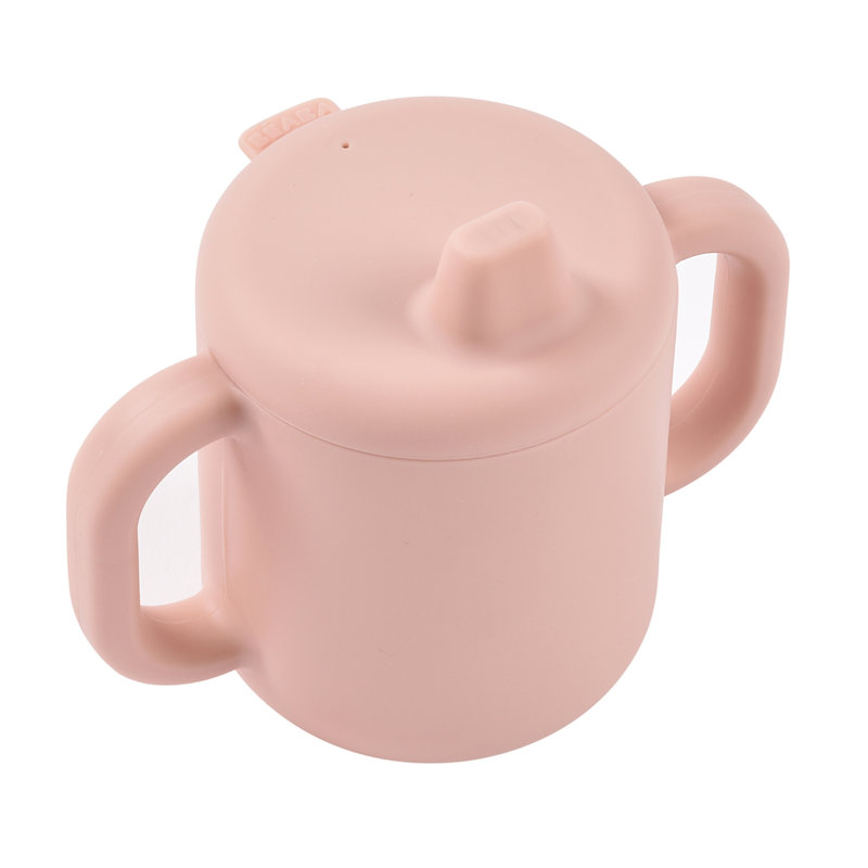 Tasse d'apprentissage silicone - Barbe à papa Beaba dessus
