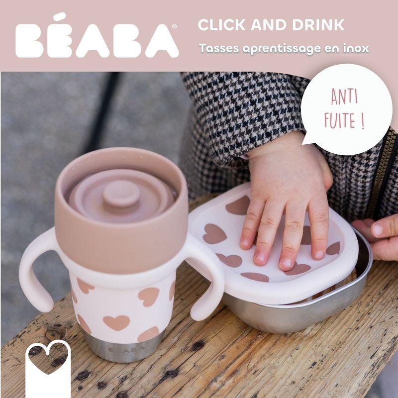 Tasse d'apprentissage inox Click & drink BigLove BEABA caractéristiques 1