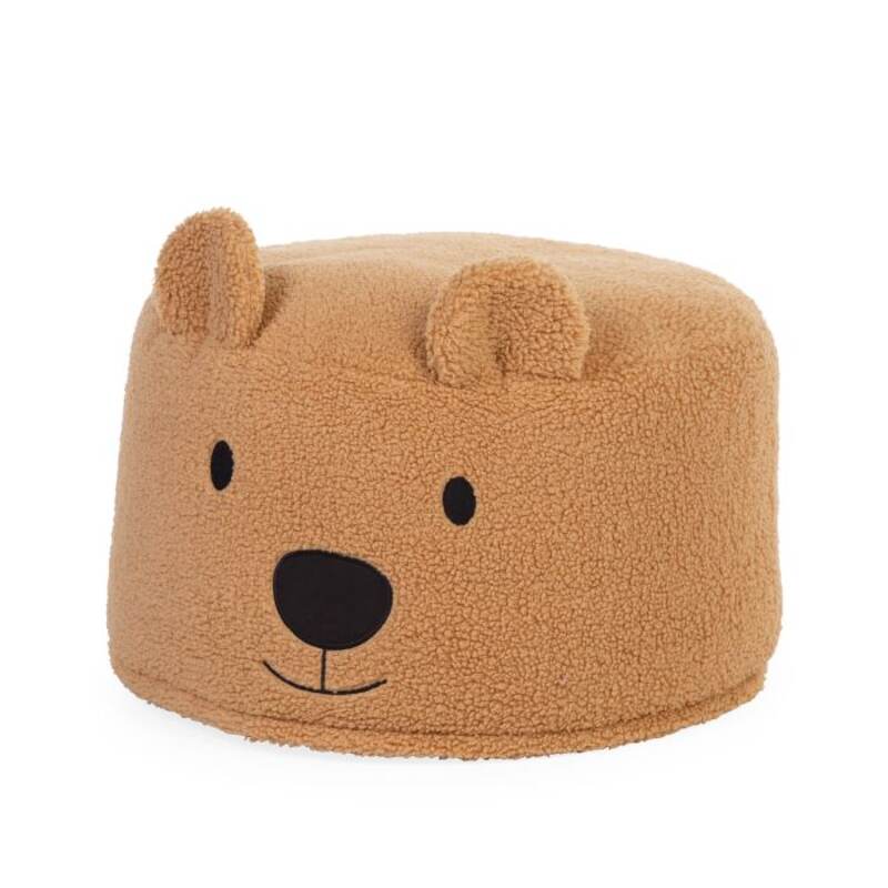 Teddy Bear Pouf Beige 40cm Childhome profil