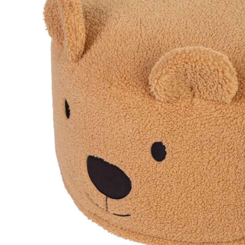 Teddy Bear Pouf Beige 40cm Childhome visage