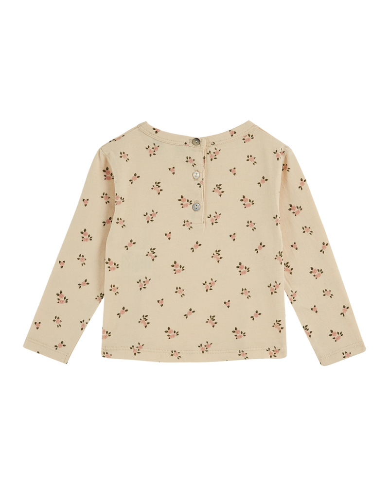 Tee-shirt coton bio imprimé brioche petite rose Emile & Ida Produit Dos