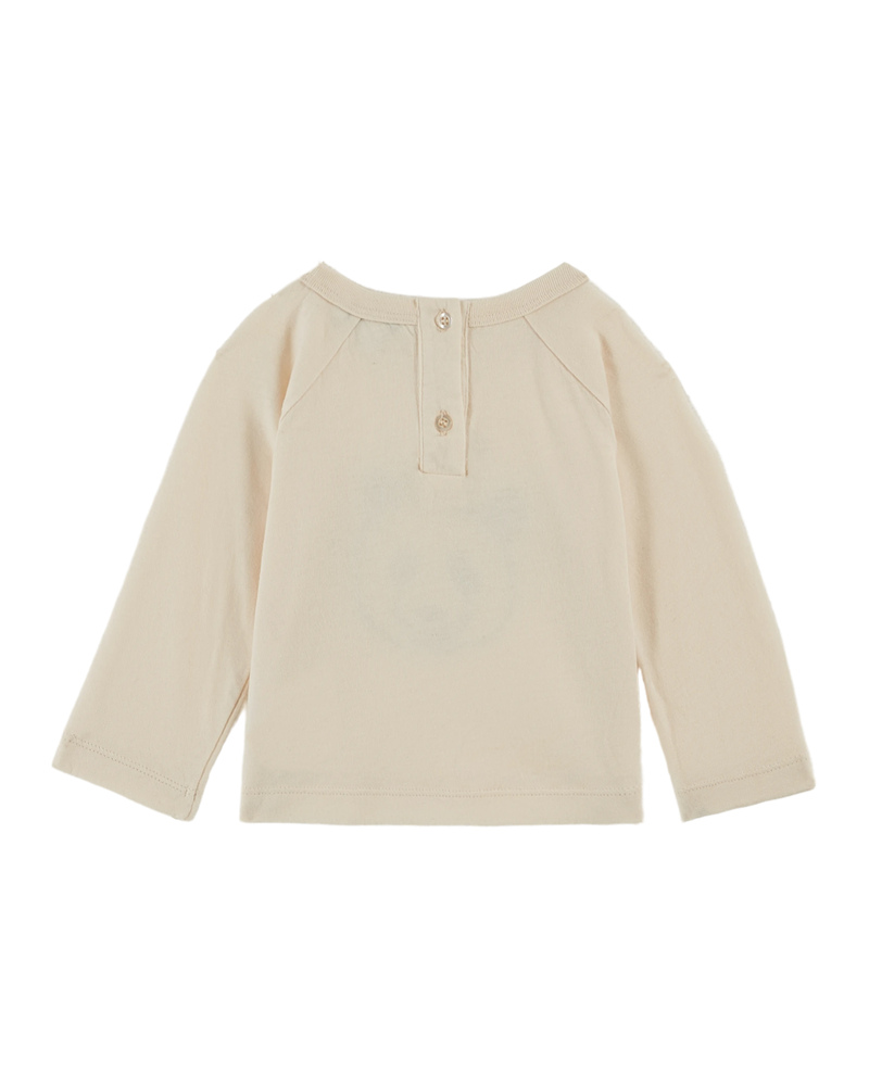 Tee-shirt coton bio motif place panda écru Emile & Ida Produit Dos