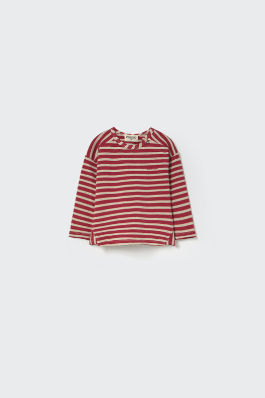 Tee-shirt Joel rayé Burgundy  12M Cozmo face