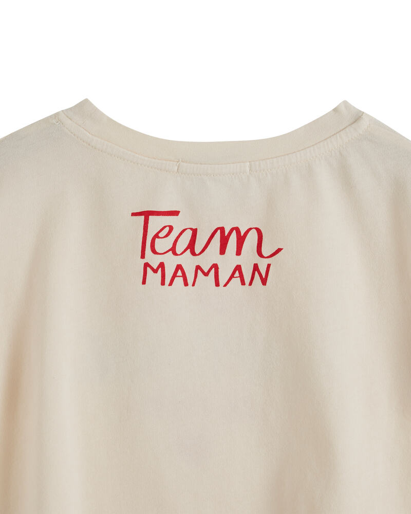 Tee-shirt “Maman Capitaine de mon Coeur” Crème Emile & Ida dos