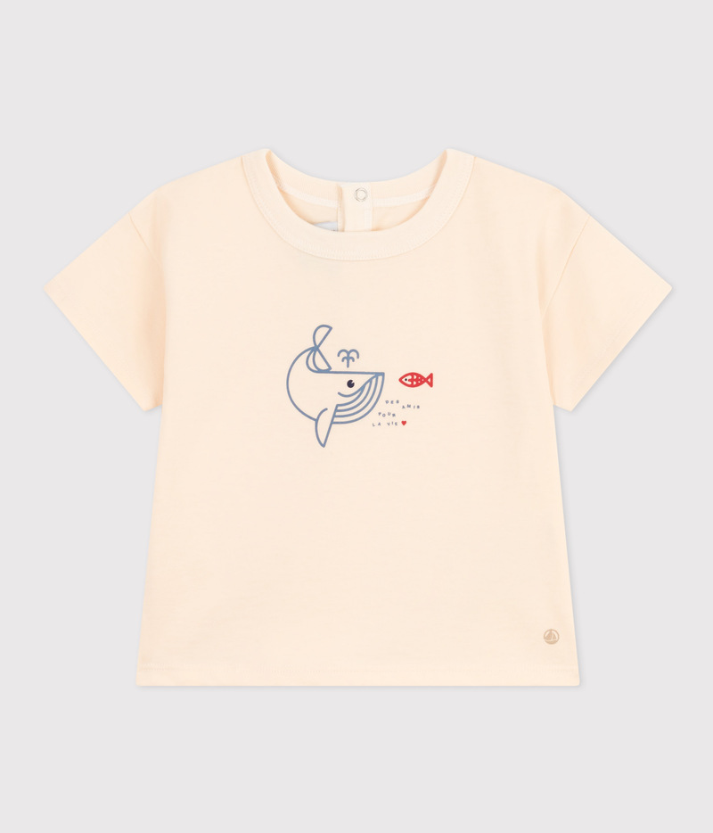 Tee-shirt manches courtes en jersey léger bébé Avalanche Petit Bateau produit face