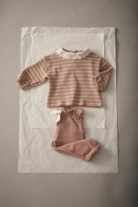 Tee-shirt Samar rayé rose 12M Cozmo lifestyle 3
