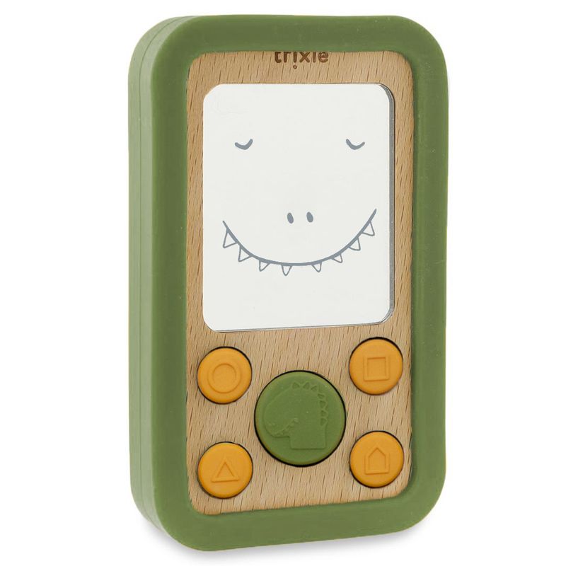 Téléphone bébé en silicone et bois Mr Dino Trixierecto