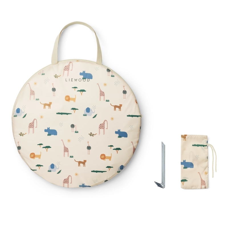 Tente de plage avec pataugeoire intégrée Everett Safari sandy mix Liewood accessoires