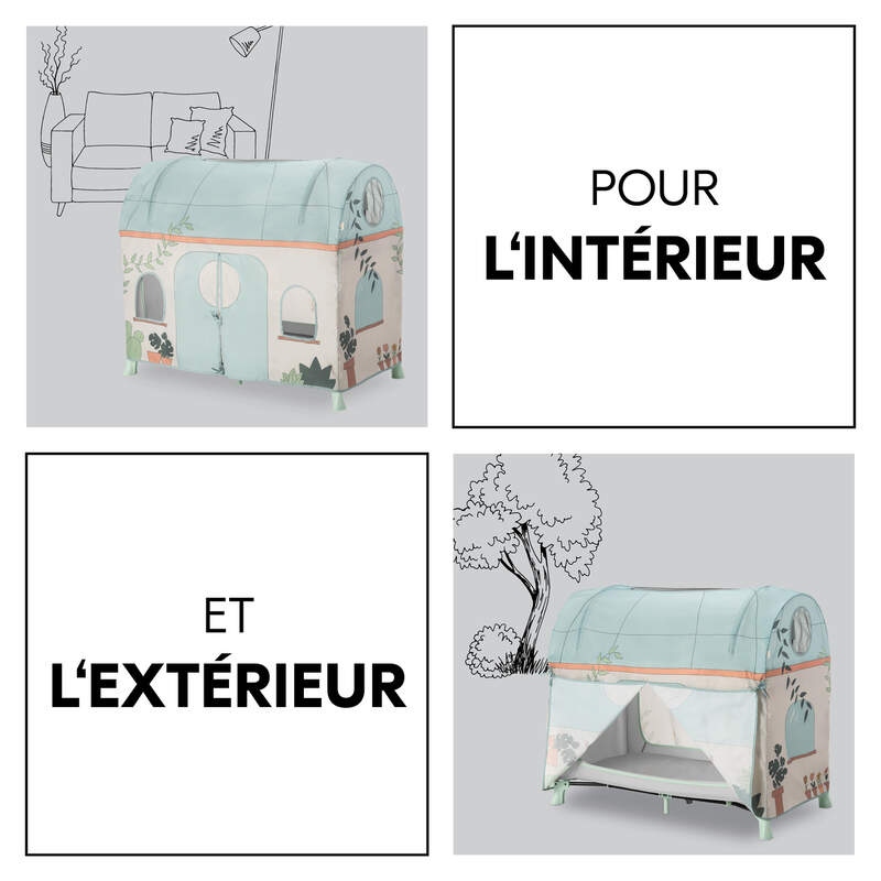 Tente de jeu pour lits de voyage Hauck interieur