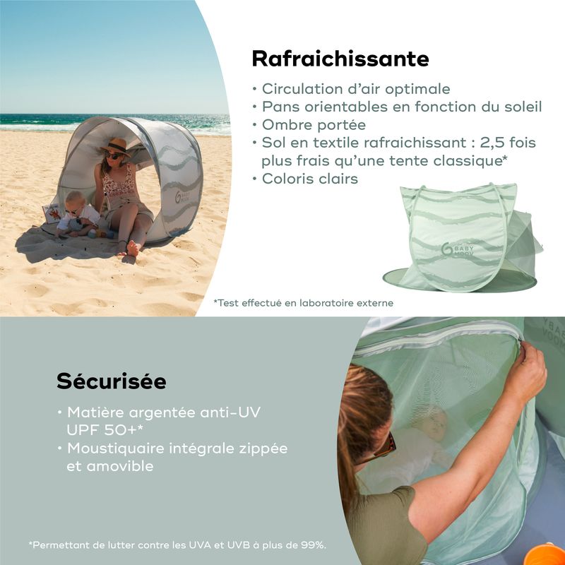 Tente Moov & Protect Green Lagoon Babymoov lifestyle 3