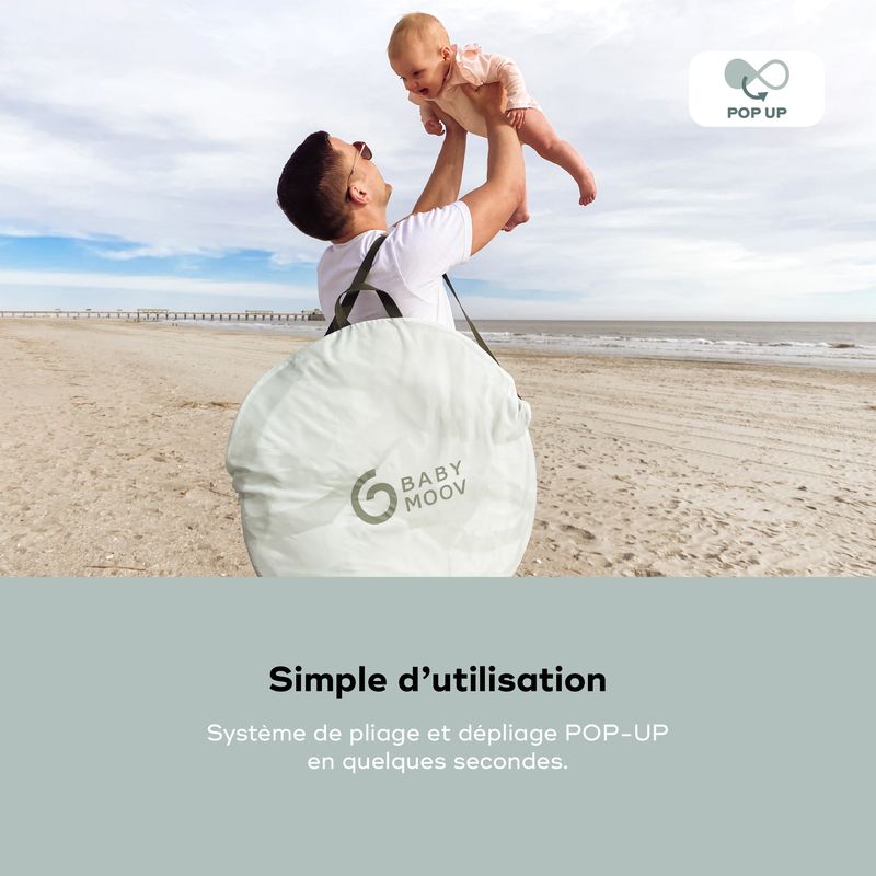 Tente Moov & Protect Green Lagoon Babymoov lifestyle 1