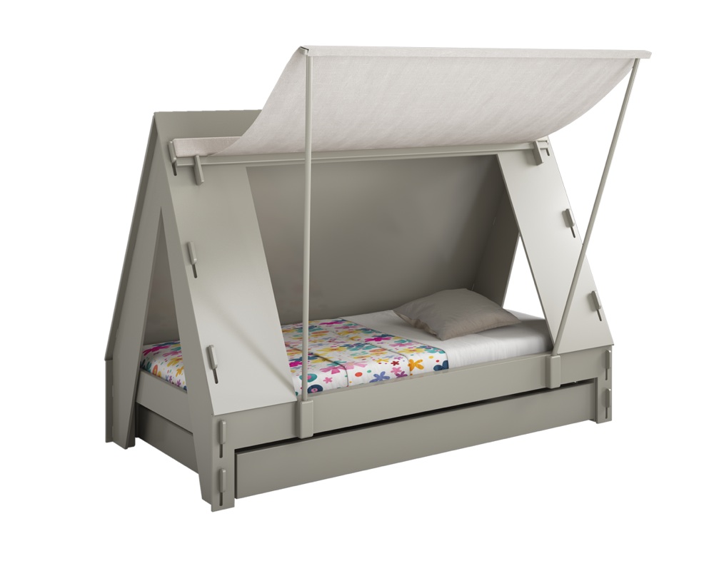 Lit tente enfant 90 x 190 cm greige Mathy by bols