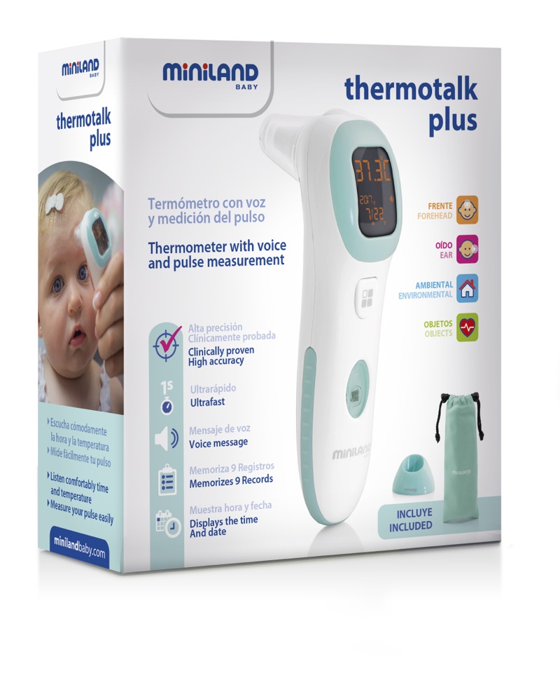 Thermomètre bébé thermotalk plus Miniland boite