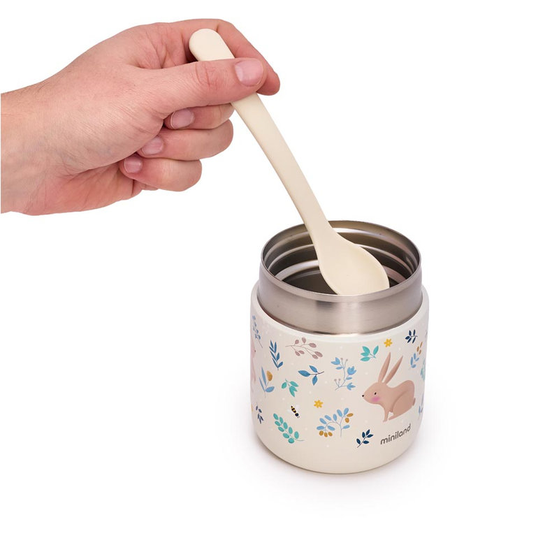 Thermos alimentaire Thermy Mini Lapin Miniland ouvert