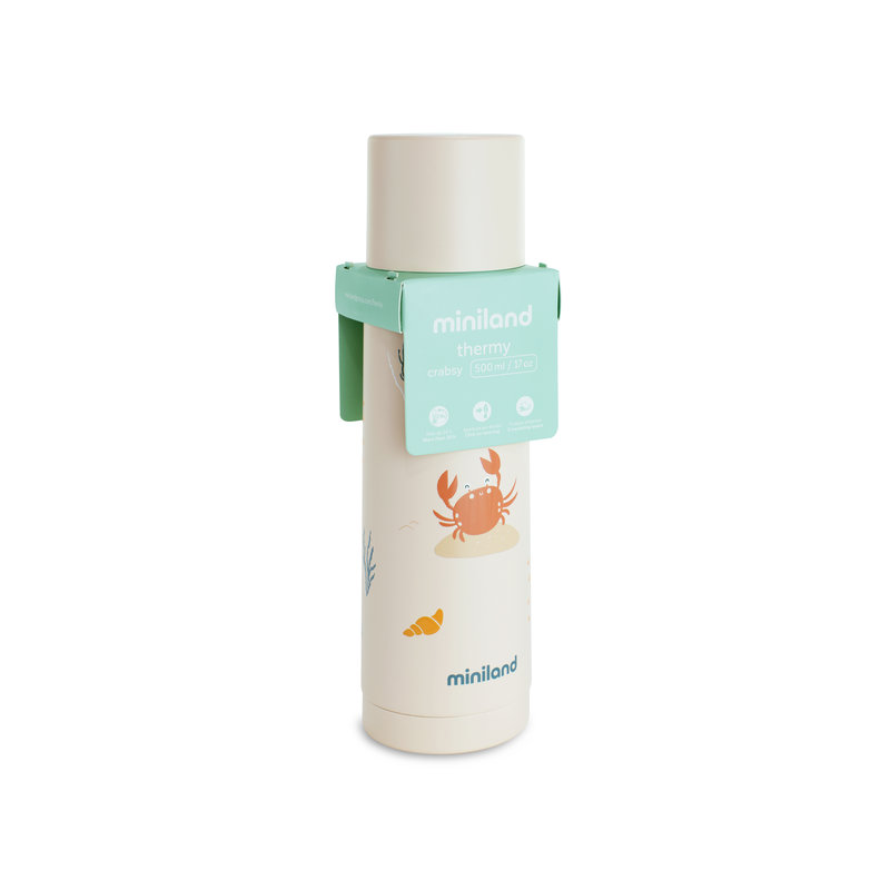 Thermos Thermy Crabsy 500 ml Miniland avec étiquette 
