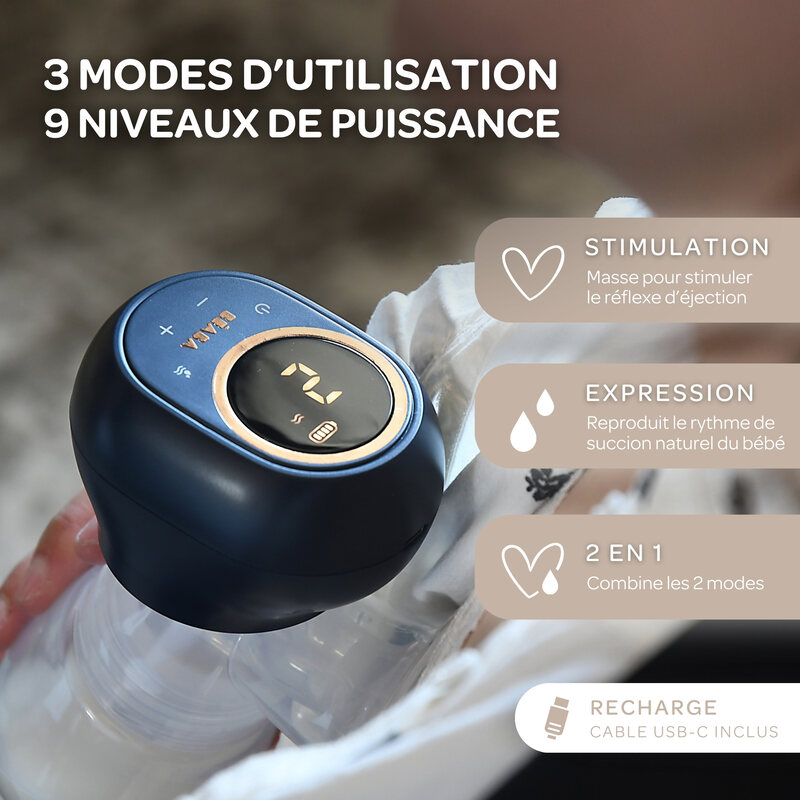 Tire-lait électrique Simple Sans Fil Night Blue BEABA Produit lifestyle2