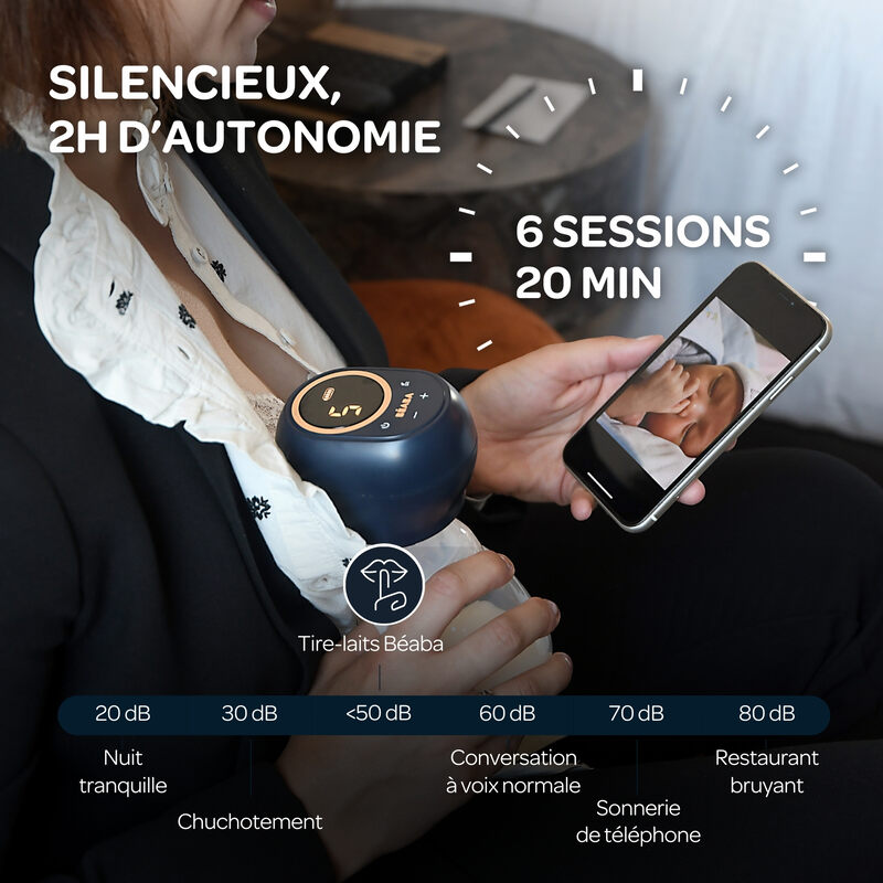 Tire-lait électrique Simple Sans Fil Night Blue BEABA Produit lifestyle4