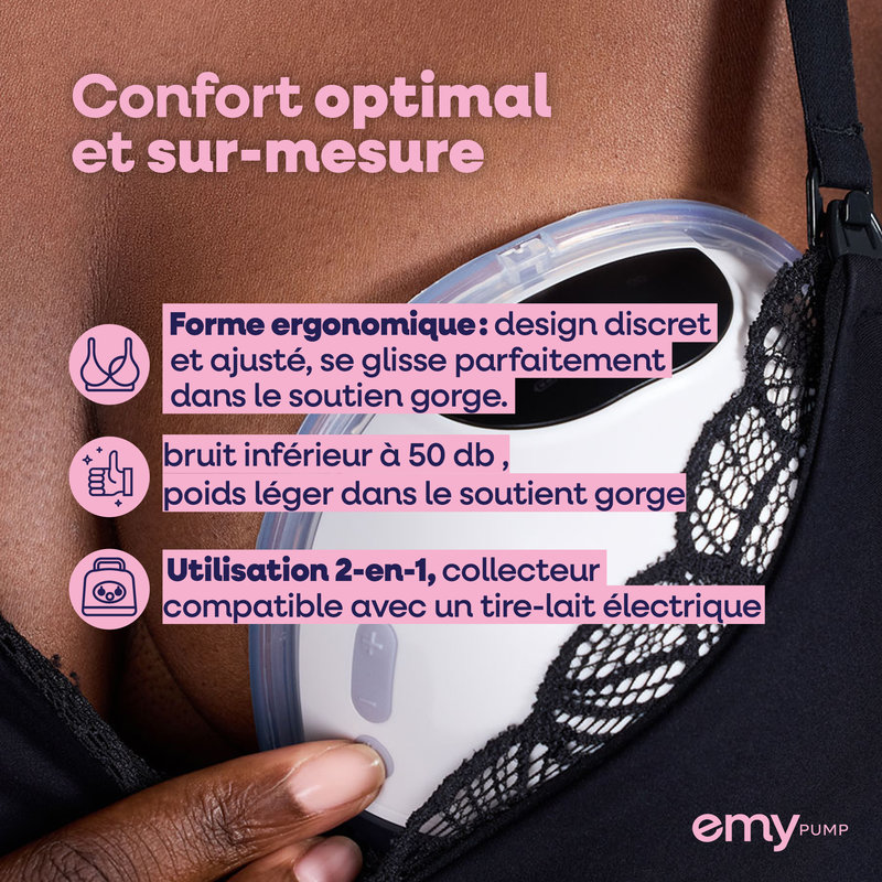 Tire-lait mains libres 2-en-1 Emy Pump confort