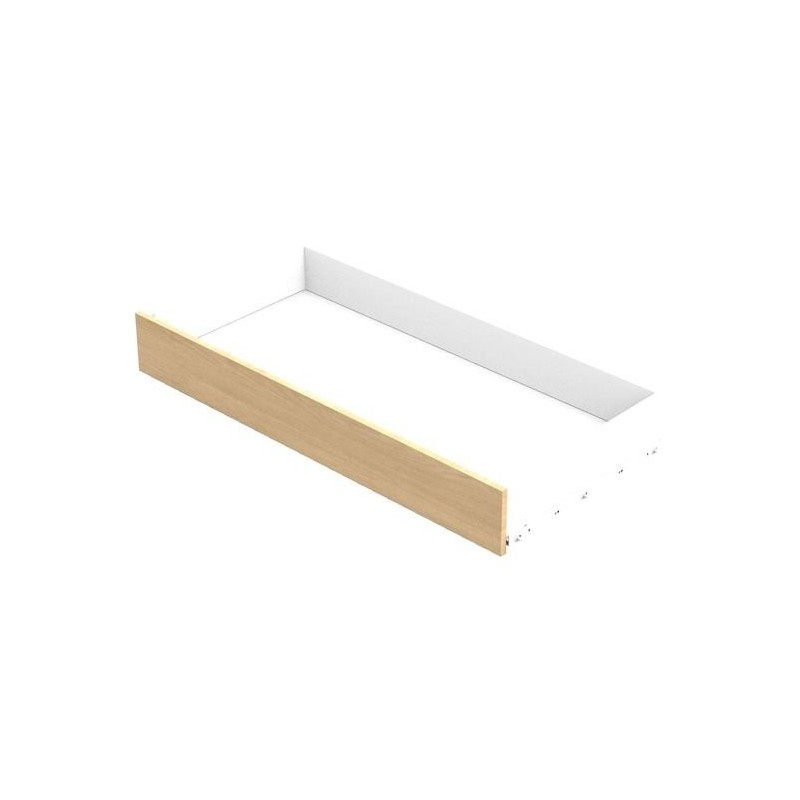 Lit bébé 120x60 Vanille SAUTHON face tiroir