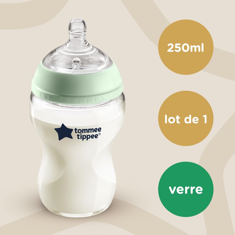 biberon verre 250 ml tommee tippee bambinou caractéristiques